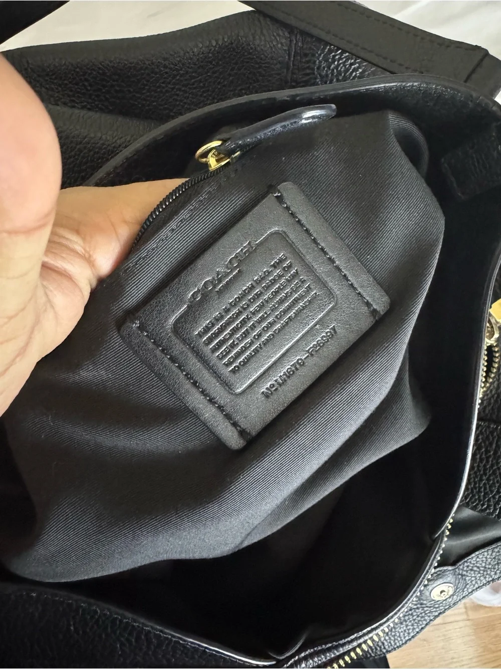 Coach Lexy Black Leather hobo Shoulder bag